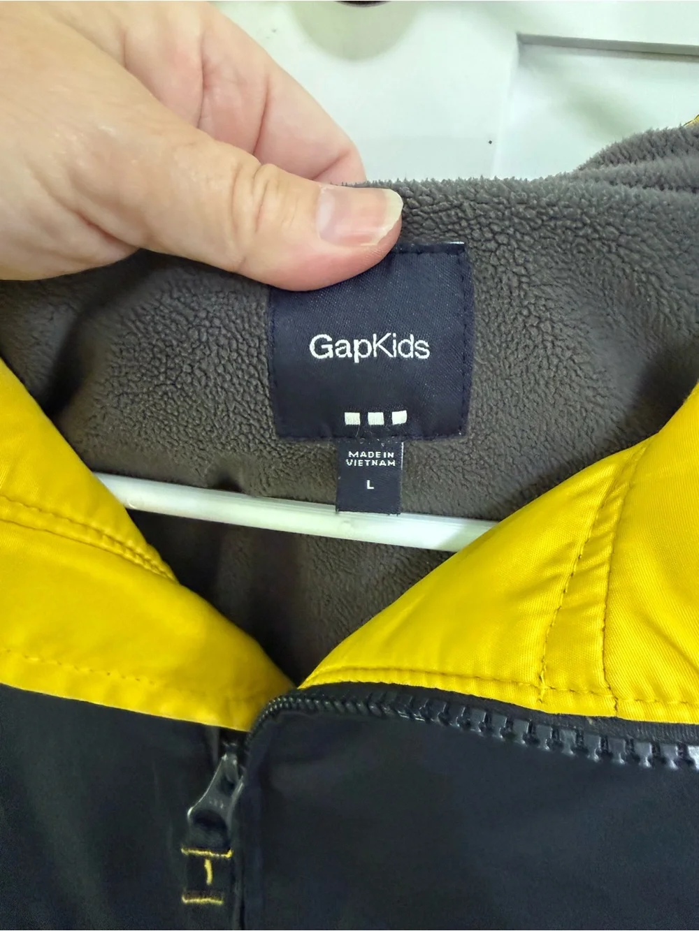 GAP Navy Jacket with Yellow Hood Lining